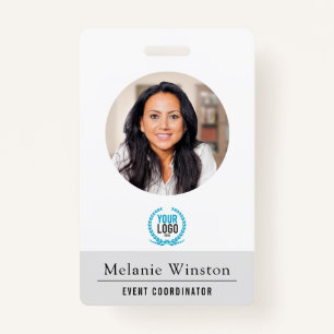 Photo   Logo Professional Office   Light Grey ID Badge