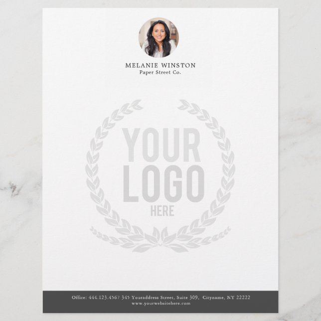 Photo | Logo Professional Office Personalised Custom Letterhead (Front)