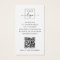 Photo logo QR code modern white business card