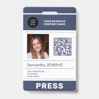 Photo logo QR CODE press pass ID