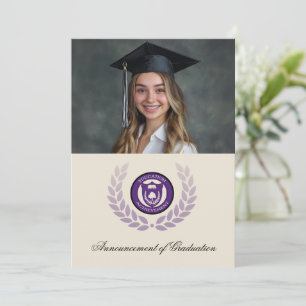 Photo Logo School College Graduation Announcements