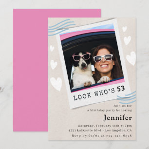 Photo Look who's turning 53rd birthday Invitation