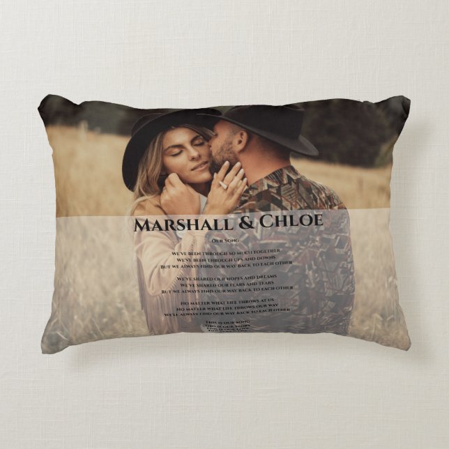  Photo love Song lyrics   Decorative Cushion (Front)