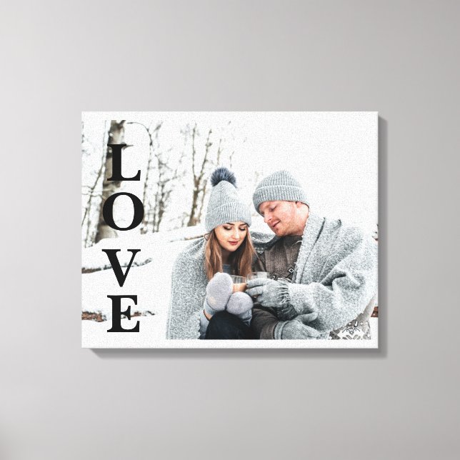 Photo LOVE Typography Keepsake Home Decor Canvas (Front)