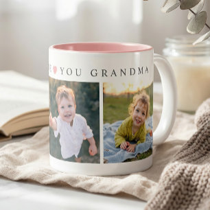 Photo Love You Grandma Two-Tone Coffee Mug