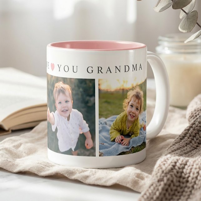 Photo Love You Grandma Two-Tone Coffee Mug (Creator Uploaded)