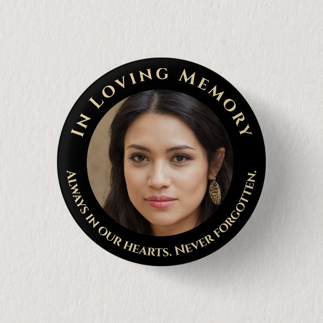 Photo Loving Memory  3 Cm Round Badge (Front)