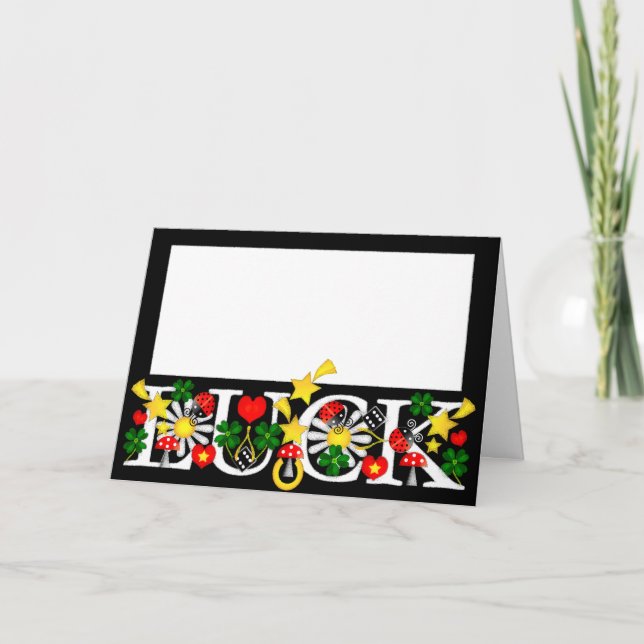 Photo Luck New Year/Party/Birthday/Good Luck Card/ Holiday Card (Front)