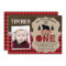 Photo Lumberjack  Burlap 1st Birthday Invitation
