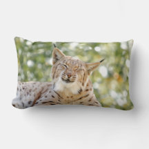Photo lynx cat , animals . throw pillow