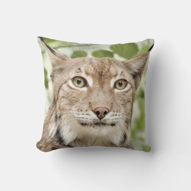 Photo lynx , cat , animals . throw pillow (Front)