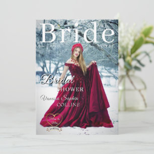Photo Magazine Cover Bridal Shower Invitation