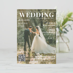 Photo Magazine Cover Wedding Invitation