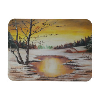 Photo Magnet Ann Hayes Painting Winter Scene