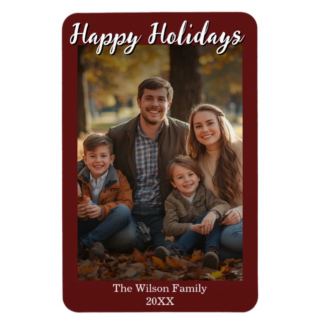 Photo Magnet with Custom Photo and Text (Vertical)