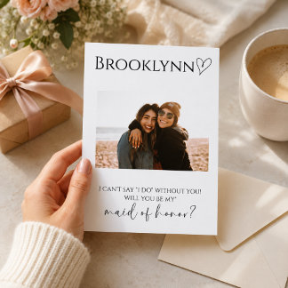 Photo Maid of Honour Proposal Card