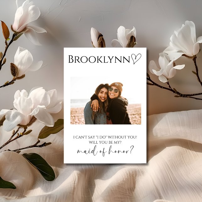 Photo Maid of Honour Proposal Card (Creator Uploaded)