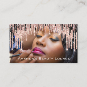 Photo Makeup Artist Rose Brow Wax Appointment Card