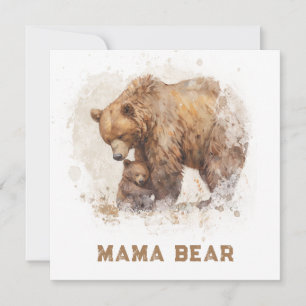 *~* Photo MAMA BEAR  Ap72 Flat Mother's Day Card 