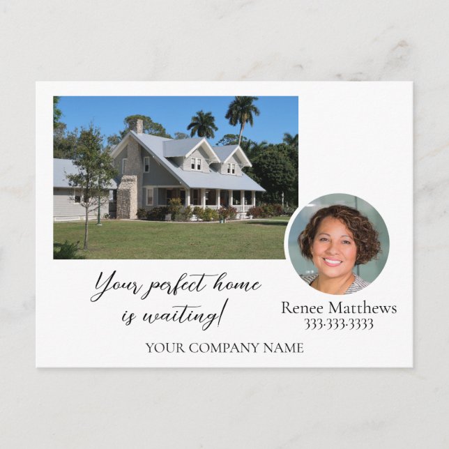 Photo Marketing Your Message Business Announcement (Front)