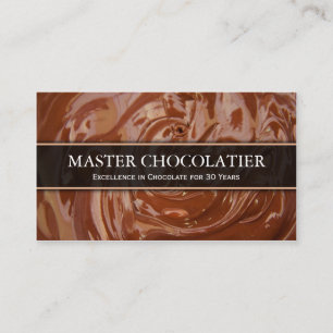 Photo Melted Chocolate, Chocolatier Business Card