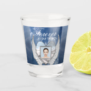 Photo Memorial Angel Wings Shot Glass