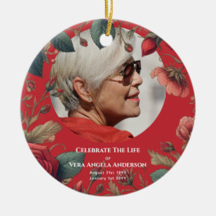 Photo Memorial Celebration of Life Funeral Gifts Ceramic Tree Decoration