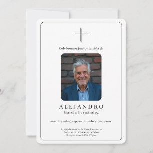 Photo Memorial Celebration of Life Invitation