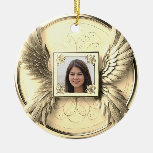 Photo Memorial Ceramic Tree Decoration (Front)