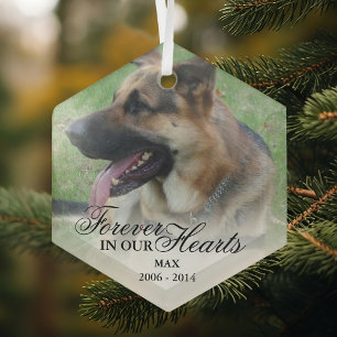 Photo Memorial Christmas Glass Tree Decoration