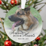 Photo Memorial Christmas Ornament<br><div class="desc">Remember your loved one i.e parent,  child,  sister,  brother,  grandparents,  dog,  cat,  etc with this simple photo christmas ornament. Place it on your xmas tree or anywhere in your home,  this ornament makes a unique gift for someone special.</div>