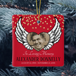 Photo Memorial Commemorative Christmas Ceramic Ornament