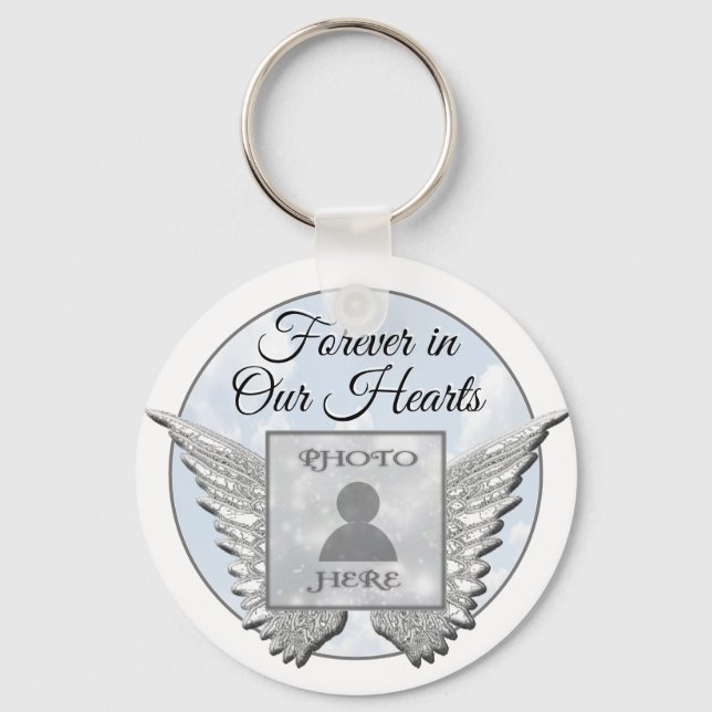 Photo Memorial Custom Key Ring (Front)