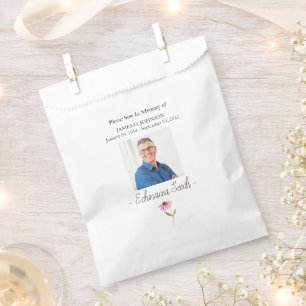Photo Memorial Echinacea Seed Funeral Favour Bags