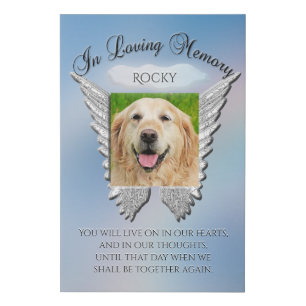 Photo Memorial for Pets Faux Canvas Print