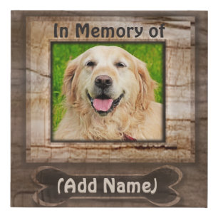 Photo Memorial for Pets Wood Look Canvas