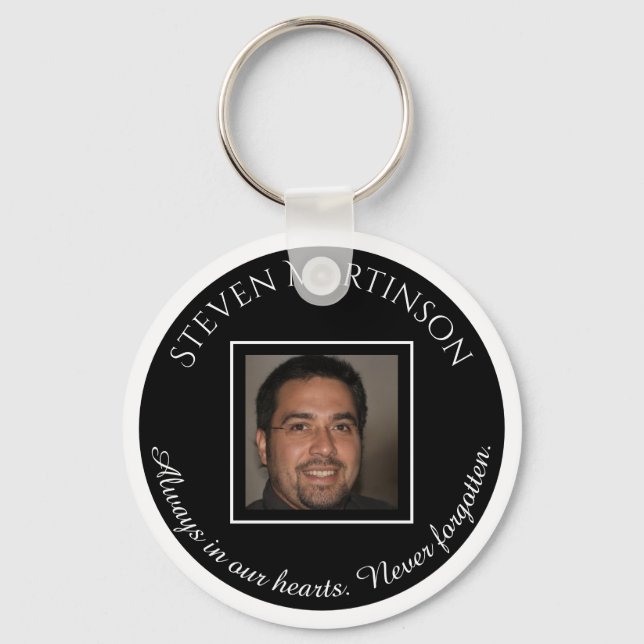Photo Memorial Forever in our Heart Key Ring (Front)