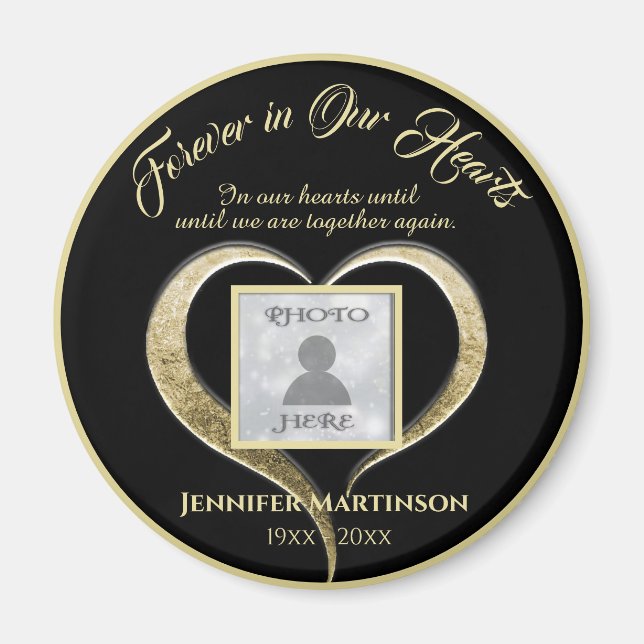 Photo Memorial Forever in Our Hearts  Magnet (Front)
