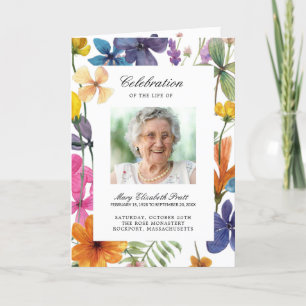 Photo Memorial Funeral Celebration of Life Program Programme