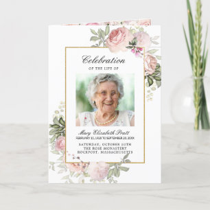 Photo Memorial Funeral Celebration of Life Programme