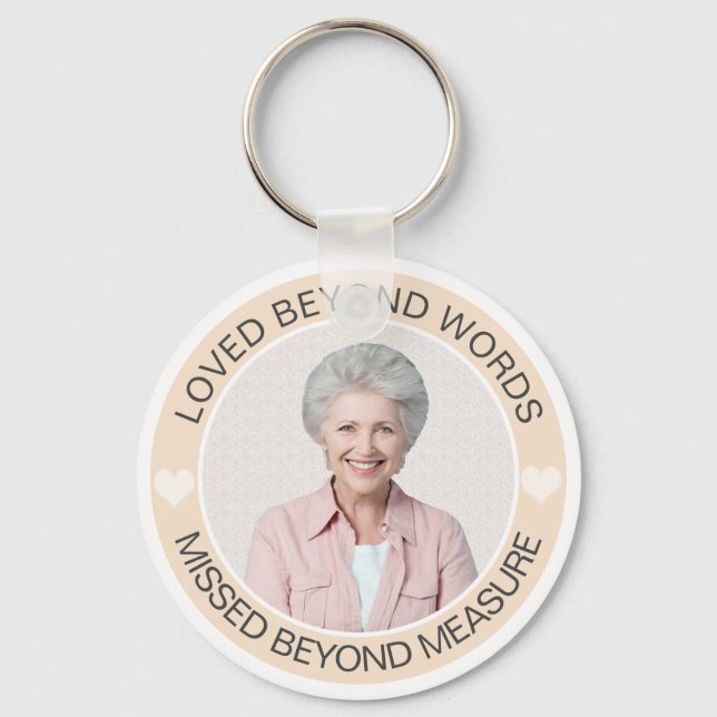 Photo Memorial Funeral  Keychain (Front)