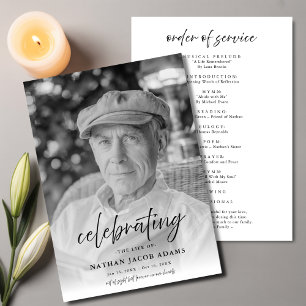 Photo Memorial Funeral Order Of Service Cheap Programme