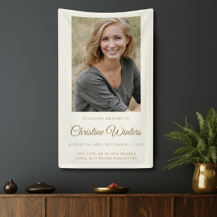 Photo Memorial Funeral Tribute Banner