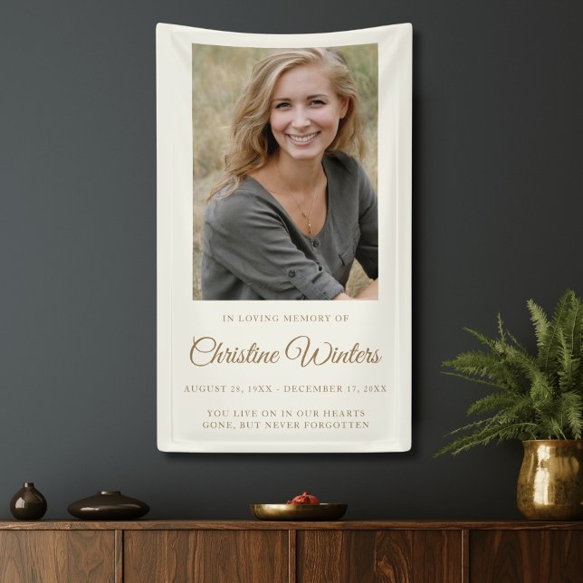 Photo Memorial Funeral Tribute Banner (Photo Memorial Banner)