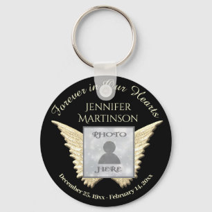 Photo Memorial in Loving Memory Angel Keychain