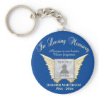 Photo Memorial in Loving Memory Blue