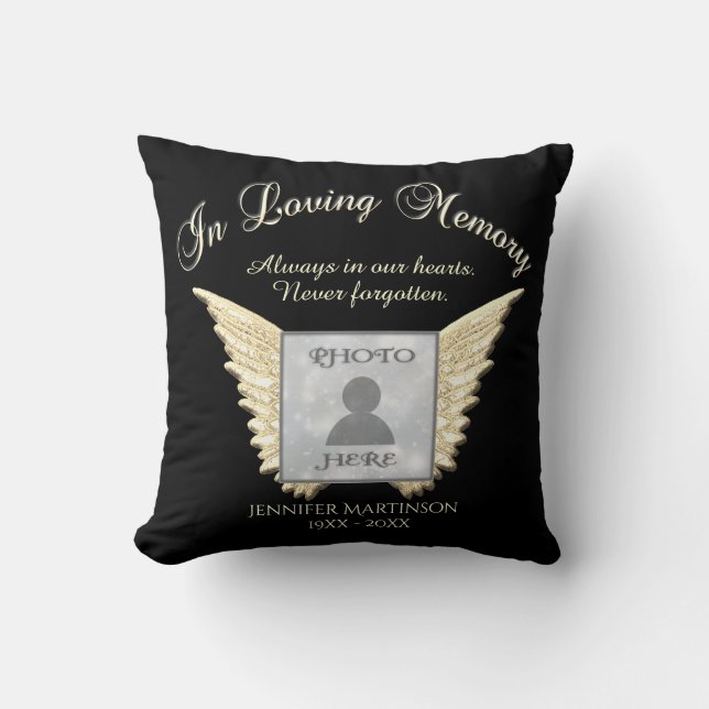 Photo Memorial in Loving Memory Cushion (Front)