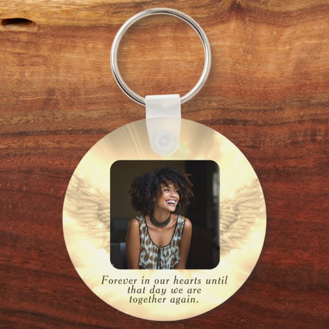 Photo Memorial in Loving Memory Key Ring (Front)