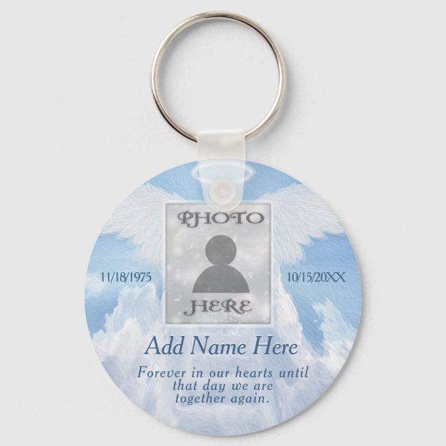 Photo Memorial in Loving Memory Key Ring (Front)