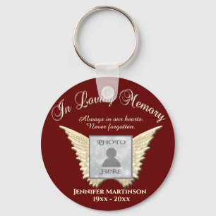 Photo Memorial in Loving Memory Key Ring